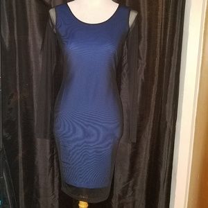 CARMEN MARC VALVO Womens Mesh Overlay Dress